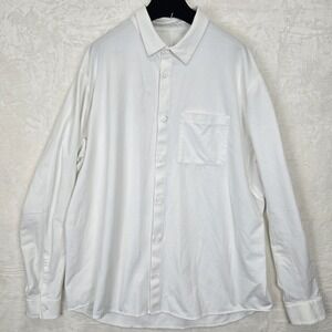 Lululemon Button Up Shirt Mens Sz XXL 2XL Commission Classic Fit L/S White